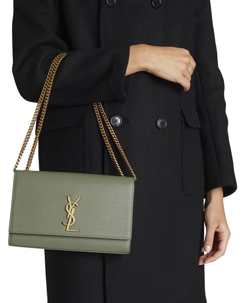 kate ysl monogram leather chain wallet bag|KATE MEDIUM IN GRAIN DE POUDRE EMBOSSED LEATHER.